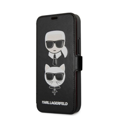 Karl Lagerfeld Heads Book Pouzdro pro iPhone 12 mini 5.4 Black